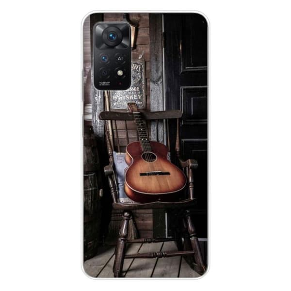 Tryckt silikonfodral kompatibelt med Xiaomi Redmi Note 11 Pro Plus 5G gitarr