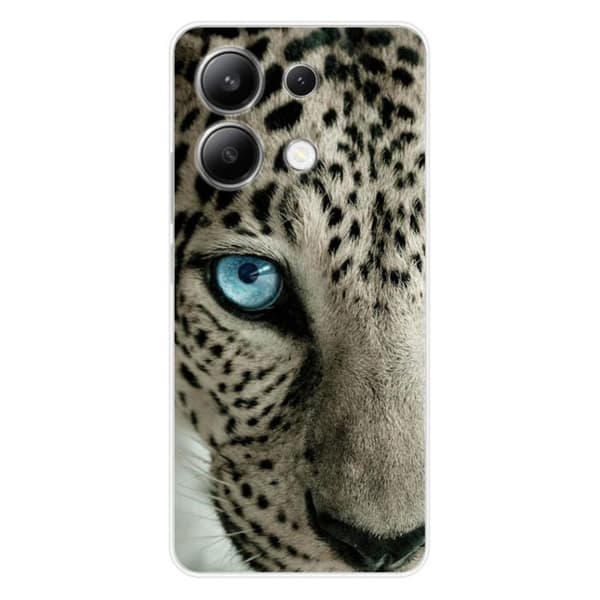 Tryckt silikonfodral som är kompatibelt med Xiaomi Redmi Note 13 4G Leopard eye