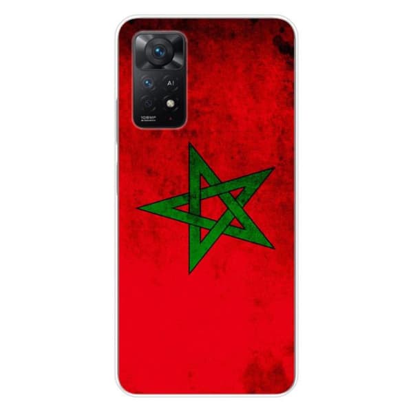 Tryckt silikonfodral kompatibelt med Xiaomi Redmi Note 11 Pro Plus 5G Marockos flagga
