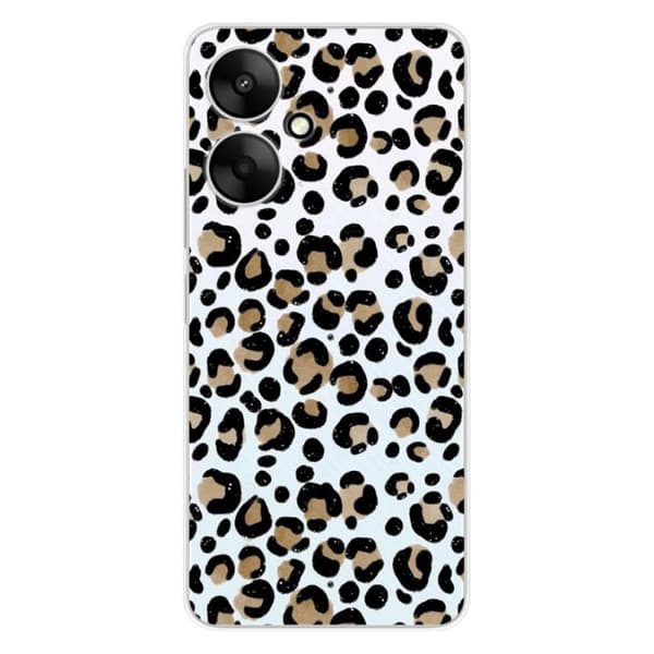Tryckt silikonfodral som är kompatibelt med Xiaomi Redmi 13C 5G Leopard