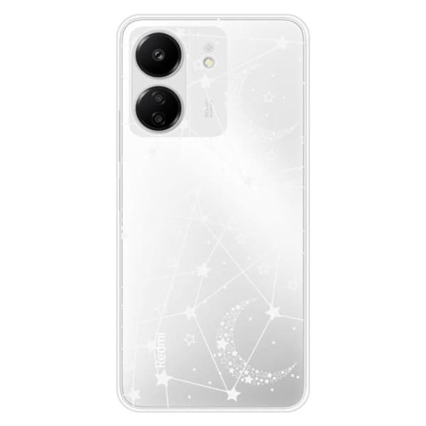 Tryckt silikonfodral som är kompatibelt med Xiaomi Redmi 13C 4G Starry-linjer