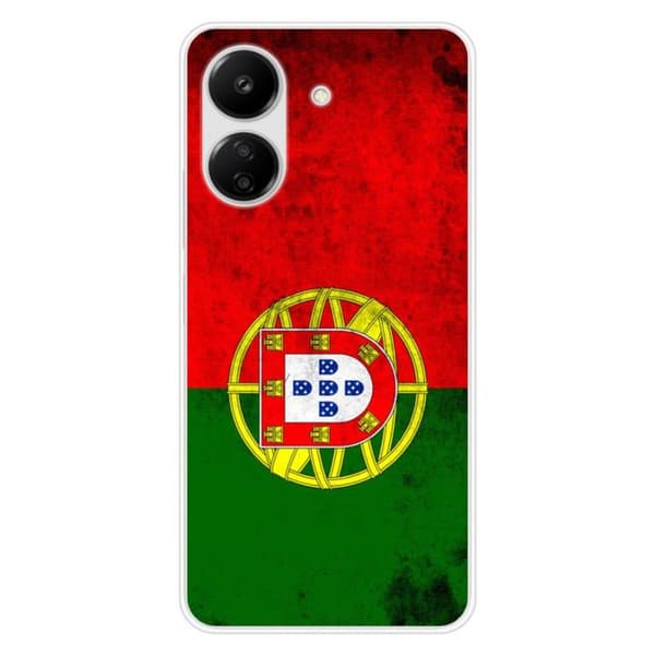 Tryckt silikonfodral som är kompatibelt med Xiaomi Redmi 13C 4G Portugal flagga