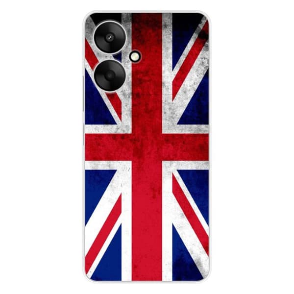 Tryckt silikonfodral som är kompatibelt med Xiaomi Redmi 13C 5G Englands flagga