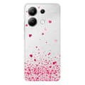 Miniatyrbild 1 av 6: Tryckt silikonfodral som är kompatibelt med Xiaomi Redmi Note 13 4G Pink Heart Confetti