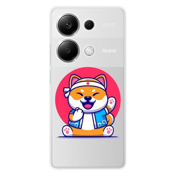 Tryckt silikonfodral kompatibelt med Xiaomi Redmi Note 13 Pro 4G Shiba ninja