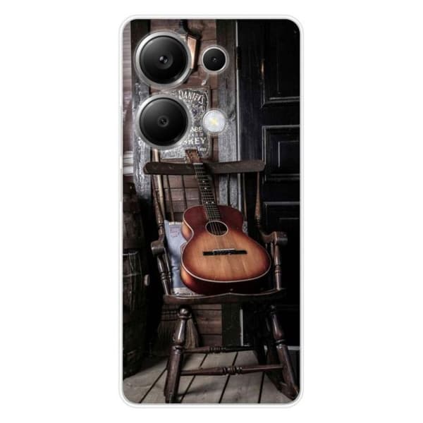 Tryckt silikonfodral som är kompatibelt med Xiaomi Redmi Note 13 Pro 4G Guitar