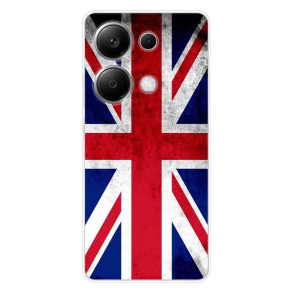 Tryckt silikonfodral kompatibelt med Xiaomi Redmi Note 13 Pro 4G Englands flagga