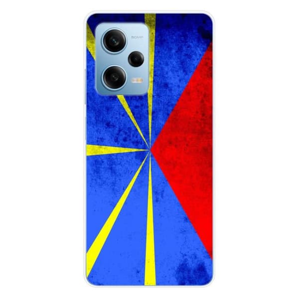 Tryckt silikonfodral kompatibelt med Xiaomi Redmi Note 12 Pro 5G Poco X5 Pro Reunion Island flagga