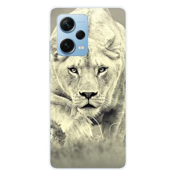 Tryckt silikonfodral som är kompatibelt med Xiaomi Redmi Note 12 Pro Plus Lioness