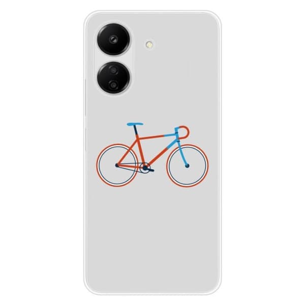 Tryckt silikonfodral som är kompatibelt med Xiaomi Redmi 13C 4G Bike color Hipster