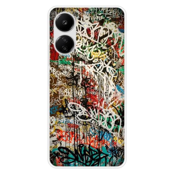 Tryckt silikonfodral som är kompatibelt med Xiaomi Redmi 13C 4G Graffiti 1