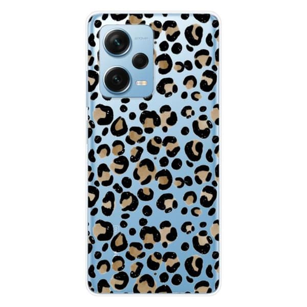 Tryckt silikonfodral som är kompatibelt med Xiaomi Redmi Note 12 Pro Plus Leopard