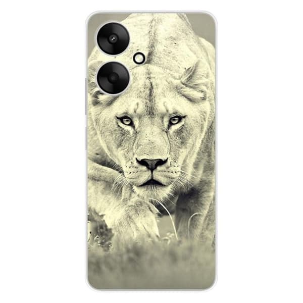 Tryckt silikonfodral som är kompatibelt med Xiaomi Redmi 13C 5G Lioness