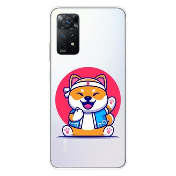 Tryckt silikonfodral kompatibelt med Xiaomi Redmi Note 11 Pro Plus 5G Shiba ninja