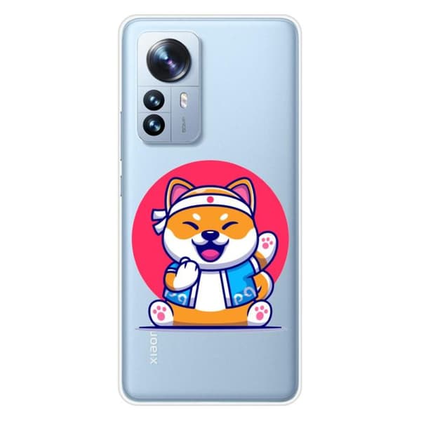 Tryckt silikonfodral som är kompatibelt med Xiaomi Mi 12 Pro Shiba ninja
