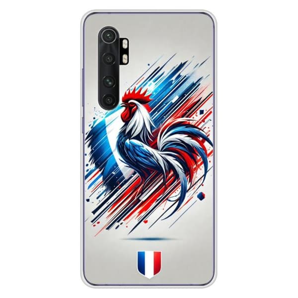 Tryckt silikonfodral som är kompatibelt med Xiaomi Mi Note 10 Lite French Rooster