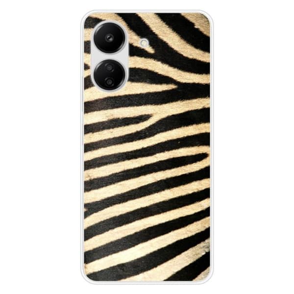 Tryckt silikonfodral som är kompatibelt med Xiaomi Redmi 13C 4G Zebra