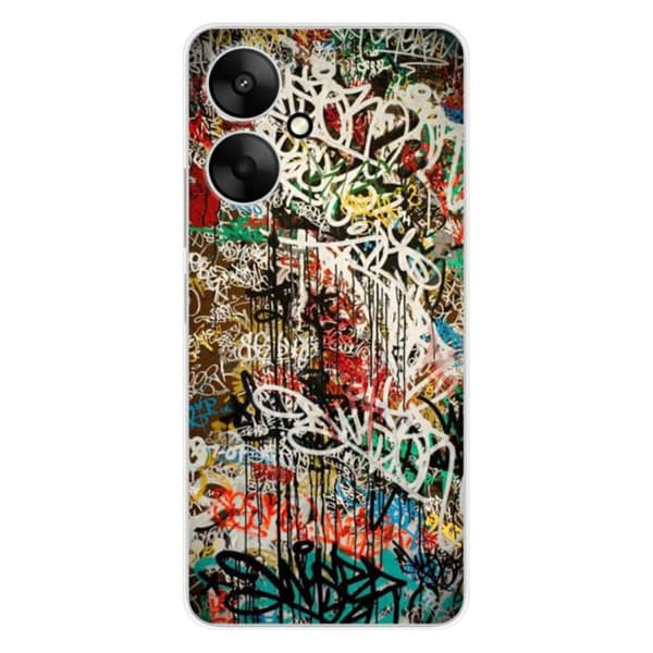 Tryckt silikonfodral som är kompatibelt med Xiaomi Redmi 13C 5G Graffiti 1