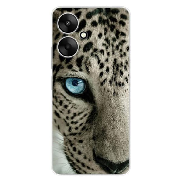 Tryckt silikonfodral som är kompatibelt med Xiaomi Redmi 13C 5G Leopard eye