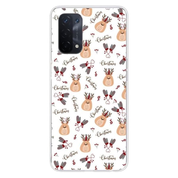 Siliconfodral med tryck - 1001 fodral - Oppo A74 5G - Söt juldesign - Optimal skydd - Semihård