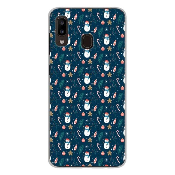 Tryckt silikonfodral kompatibelt med Samsung Galaxy A20e NO Snowman