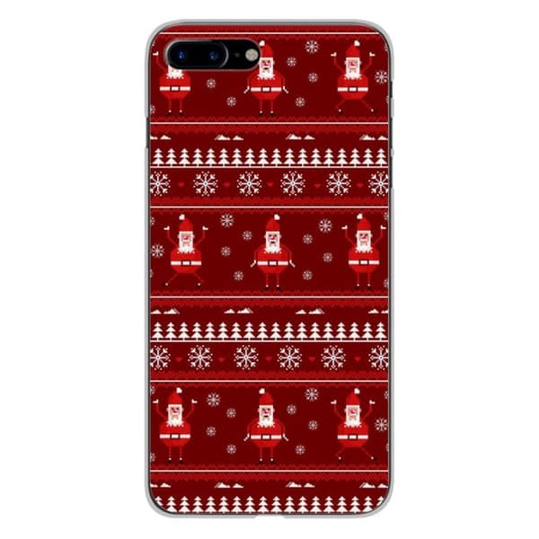 Tryckt silikonfodral Kompatibel Apple iPhone 8 Plus NO Christmas Sweater Santa
