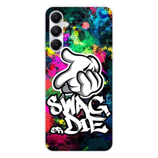 Tryckt silikonfodral som är kompatibelt med Samsung Galaxy A05S Swag or die