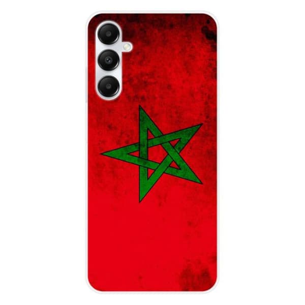 Tryckt silikonfodral som är kompatibelt med Samsung Galaxy A05S Marockos flagga