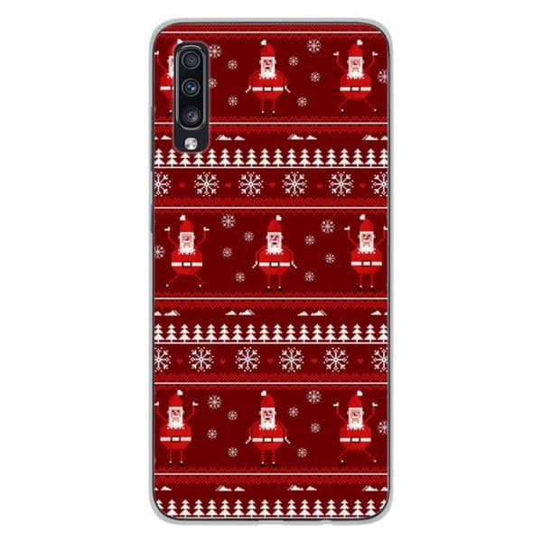 Siliconmobilskal med tryck - 1001 skal - Samsung Galaxy A70 - Julmotiv - Optimal skydd - Halvhård