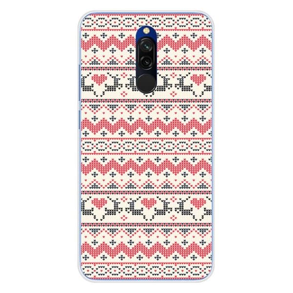 Silikonskal med tryck - 1001 skal - Xiaomi Redmi 8 - Flerfärgad - Jul - Optimal skydd