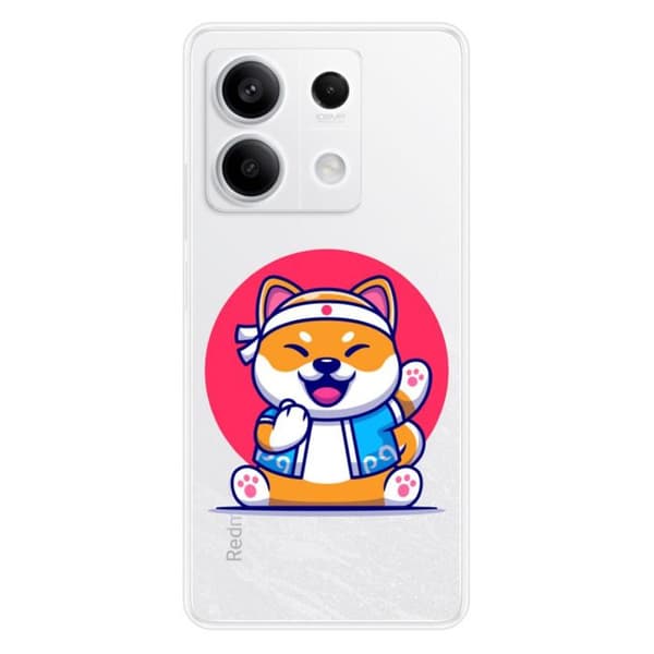 Tryckt silikonfodral som är kompatibelt med Xiaomi Redmi Note 13 5G Shiba ninja