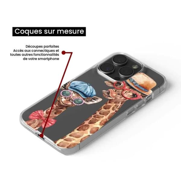 Tryckt silikonfodral kompatibelt Xiaomi Redmi Note 13 Pro Plus 5G Funny Giraffe