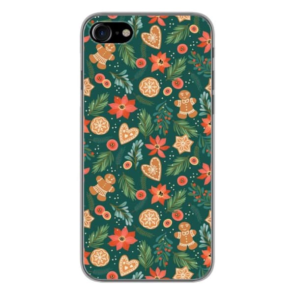 Silikonskal med tryck - 1001 skal - Apple iPhone 8 - Multicolor - Motiv av pepparkaka - Semi-fast