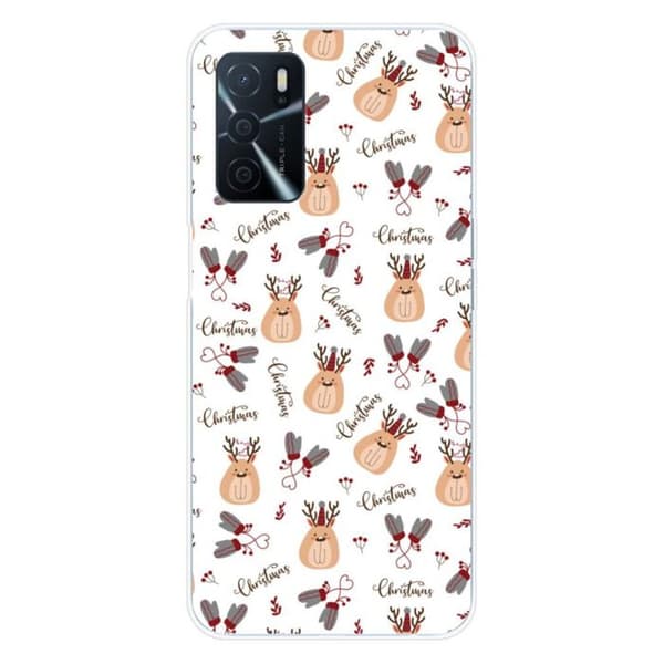 Siliconöverdrag med tryck - 1001 skal - Oppo A16 - Söt Jul - Flerfärgad - Halvstyv