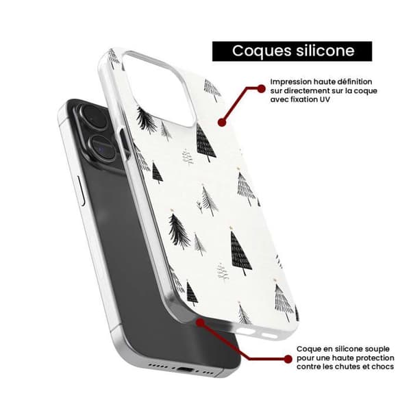 Tryckt silikonfodral kompatibelt Apple iPhone 8 Plus NO Elegant Fir