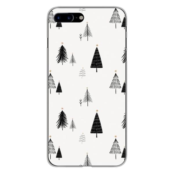 Tryckt silikonfodral kompatibelt Apple iPhone 8 Plus NO Elegant Fir