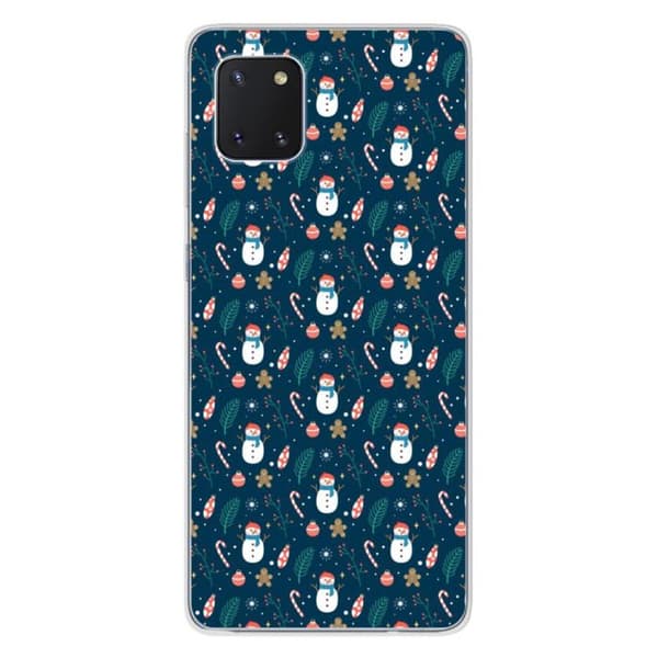 Tryckt silikonfodral Kompatibelt Samsung Galaxy Note 10 Lite NO Snowman