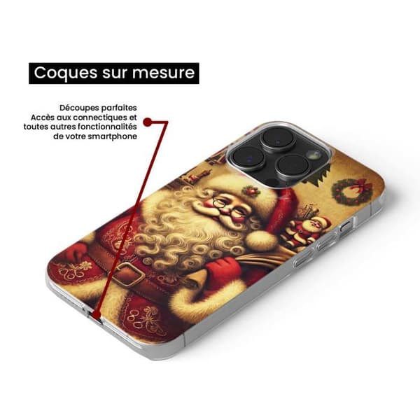 Tryckt silikonfodral kompatibelt med Samsung Galaxy S10 Plus NO Santa Claus Vintage