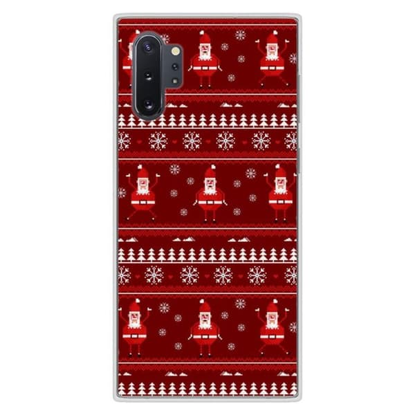 Tryckt silikonfodral kompatibelt med Samsung Galaxy Note 10 Plus NO Christmas Sweater Santa