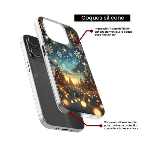 Tryckt silikonfodral kompatibelt med Samsung Galaxy S23 Plus INGEN julmagi