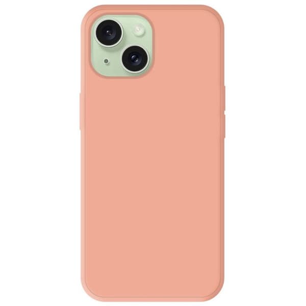 Siliconefodral - Apple - iPhone 15 - Matt ljusrosa - Stötbeständig skydd - Fri tillgång till funktioner