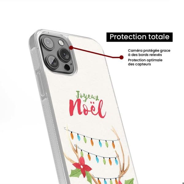 Tryckt förstärkt silikonfodral kompatibelt med Samsung Galaxy S22 Plus NO Luminous Reindeer