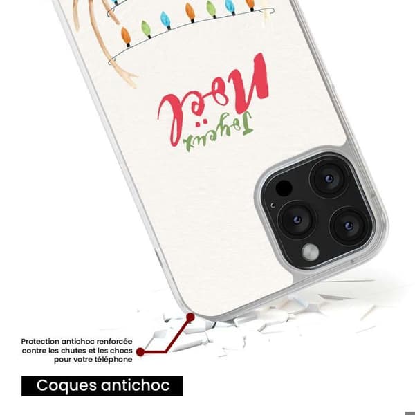 Tryckt förstärkt silikonfodral kompatibelt med Samsung Galaxy S22 Plus NO Luminous Reindeer