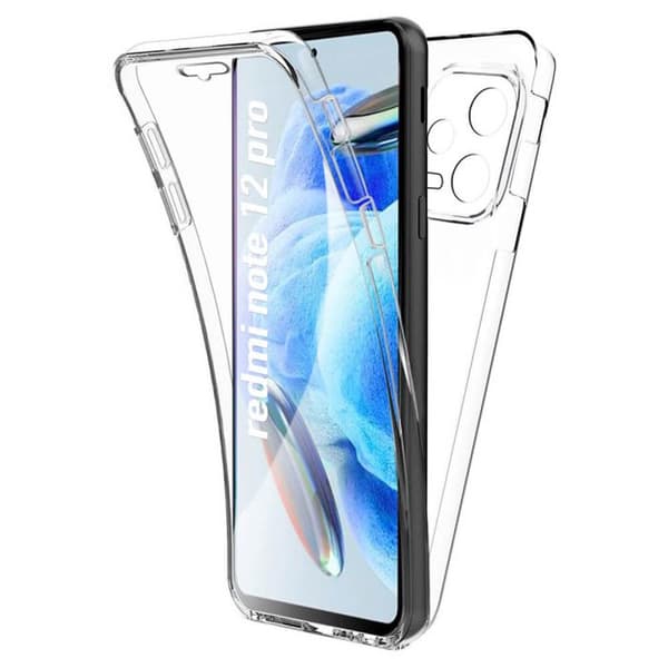 360 helfodral - Xiaomi - Redmi Note 12 Pro 5G - Genomskinlig - Halvstyv - Fullständigt skydd