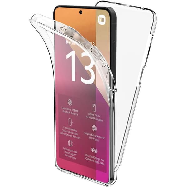Heltäckande skal 360 - Xiaomi - Redmi Note 13 Pro 4G - Transparent - Stötskydd - Semi-stel