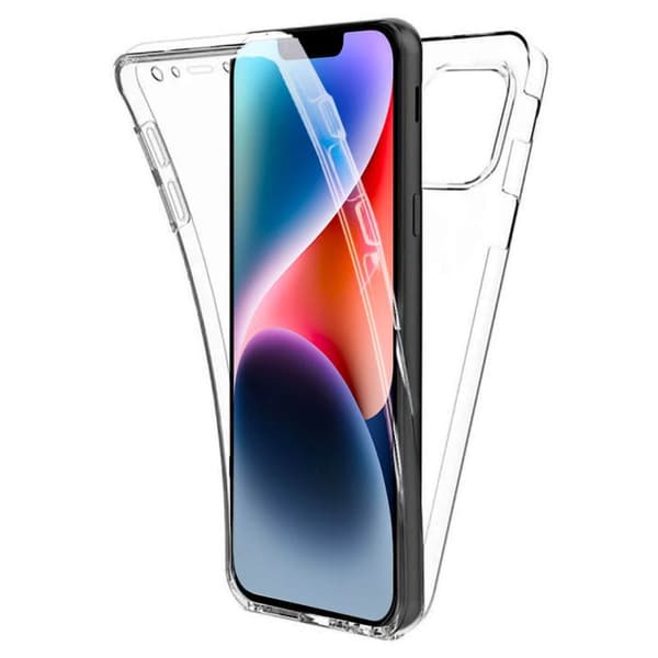 Helintegral skal 360 - Apple - iPhone 14 - Transparent - Semi-rigid - Mycket tunn och hållbar