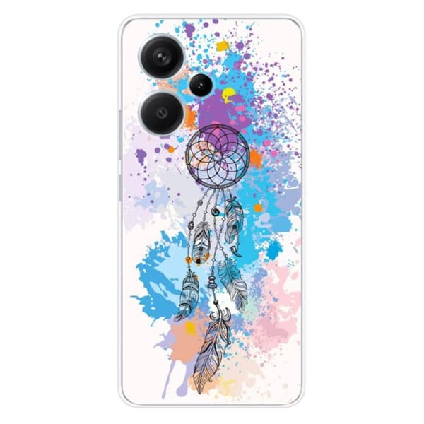 Tryckt silikonfodral kompatibelt Xiaomi Redmi Note 13 Pro Plus 5G Dreamcatcher färg