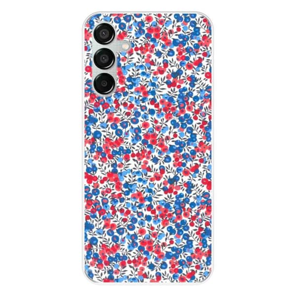 Tryckt silikonfodral kompatibelt Samsung Galaxy M15 5G Liberty Wiltshire Blue