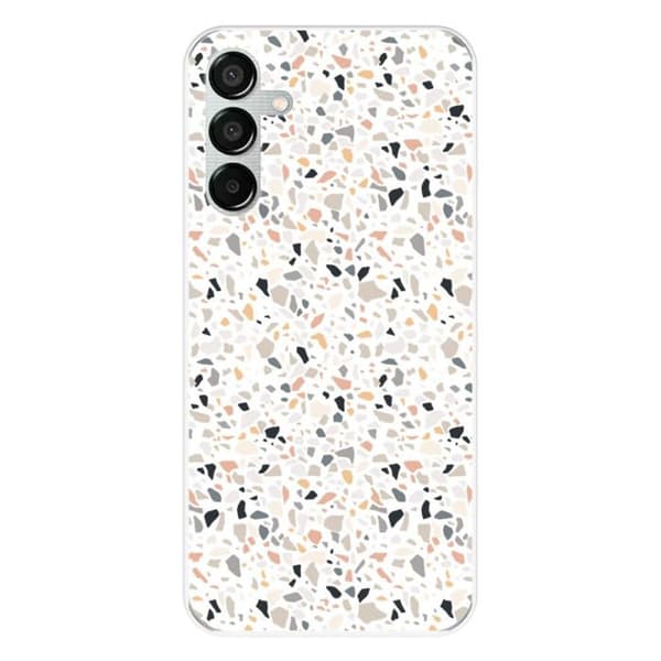 Tryckt silikonfodral som är kompatibelt med Samsung Galaxy M15 5G Terrazzo färg