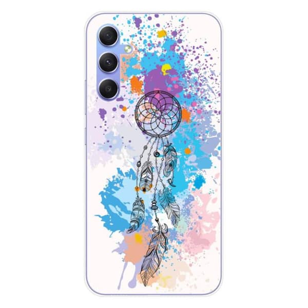 Tryckt silikonfodral som är kompatibelt med Samsung Galaxy A34 5G Dreamcatcher Color